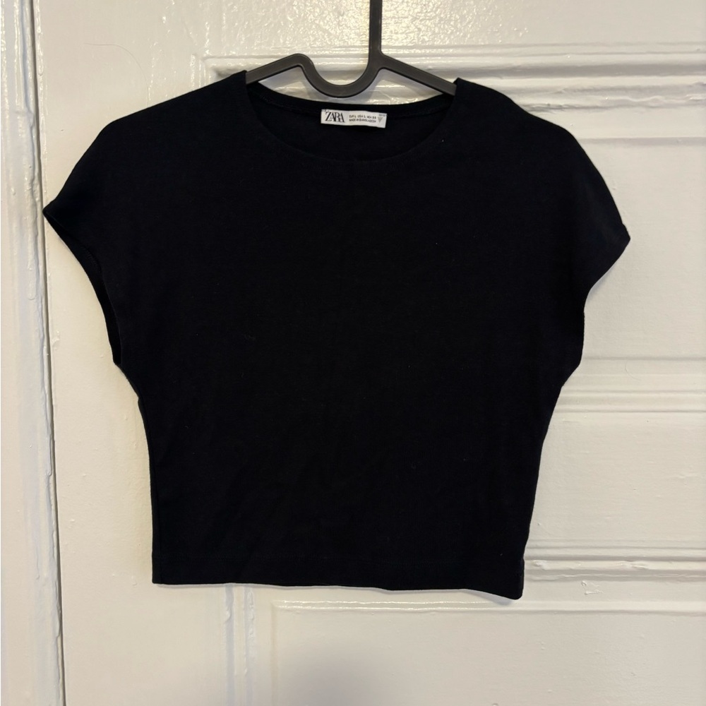 Zara Black Crop Top for Women
